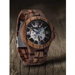 Automatic mechanical skeleton steel watch